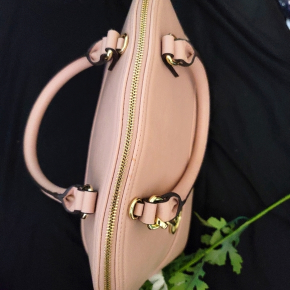 BRAND NEW Anne Klein Mauve Pink Dome Satchel - Picture 5 of 12